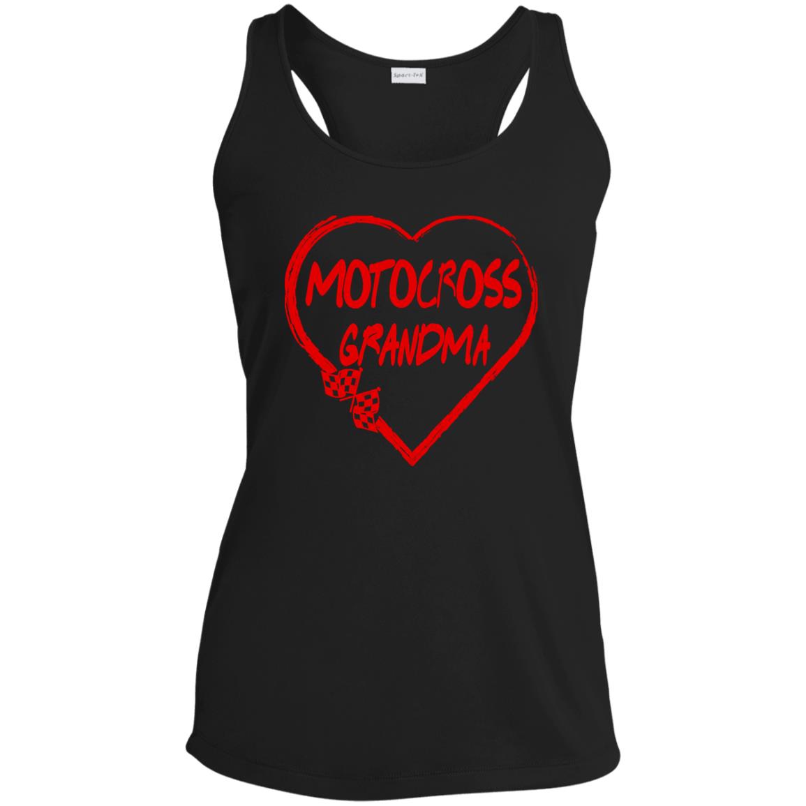 Motocross Grandma Heart Ladies' Performance Racerback Tank
