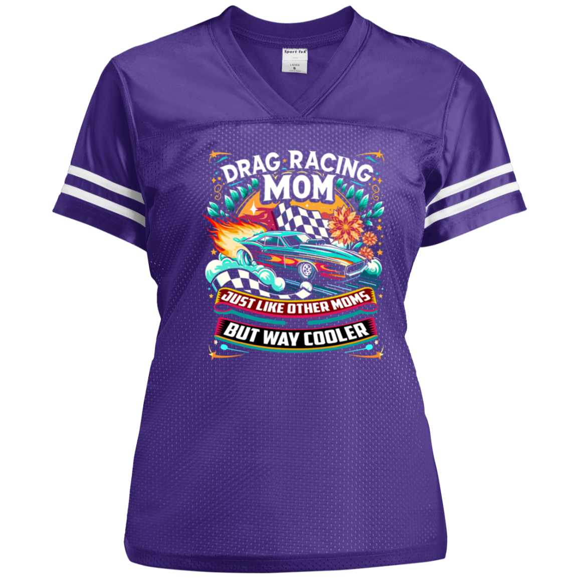 Drag Racing Mom Just Like Other Moms V-Neck t-Shirts