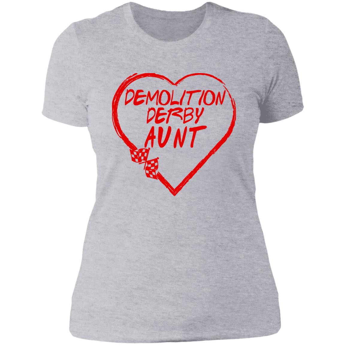 Demolition Derby Aunt Heart Ladies' Boyfriend T-Shirt