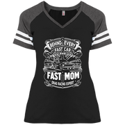 Behind Every Fast Car is a Fast Mom Drag Racing Expert V-Neck T-Shirts