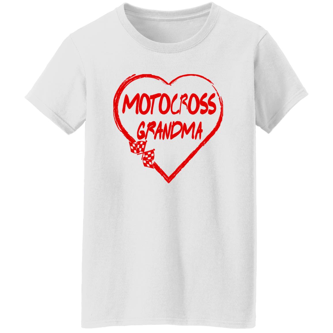 Motocross Grandma Heart Ladies' 5.3 oz. T-Shirt