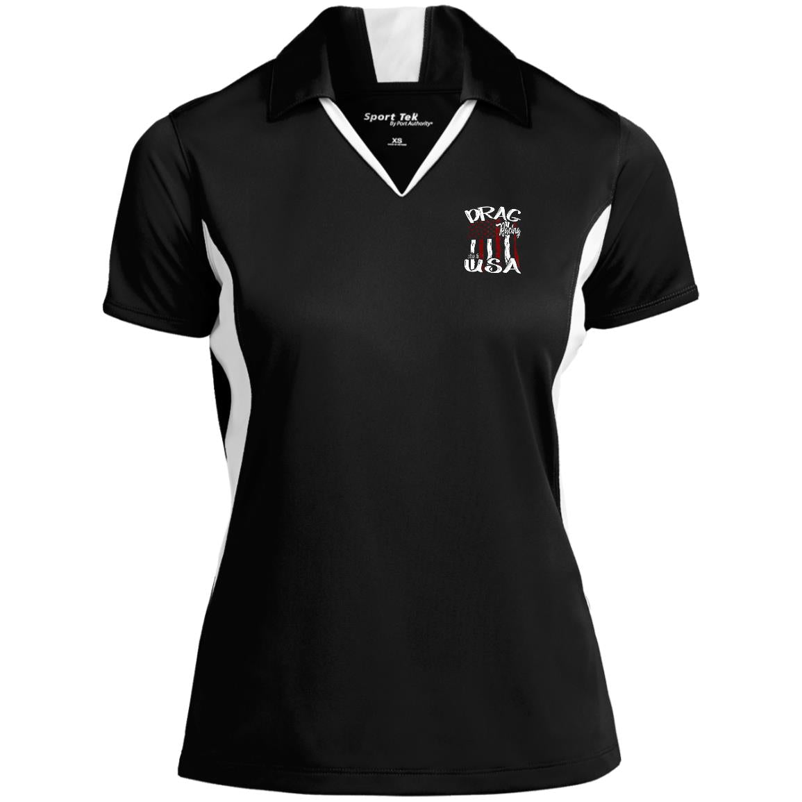 Drag Racing Made In USA Ladies' Colorblock Performance Polo