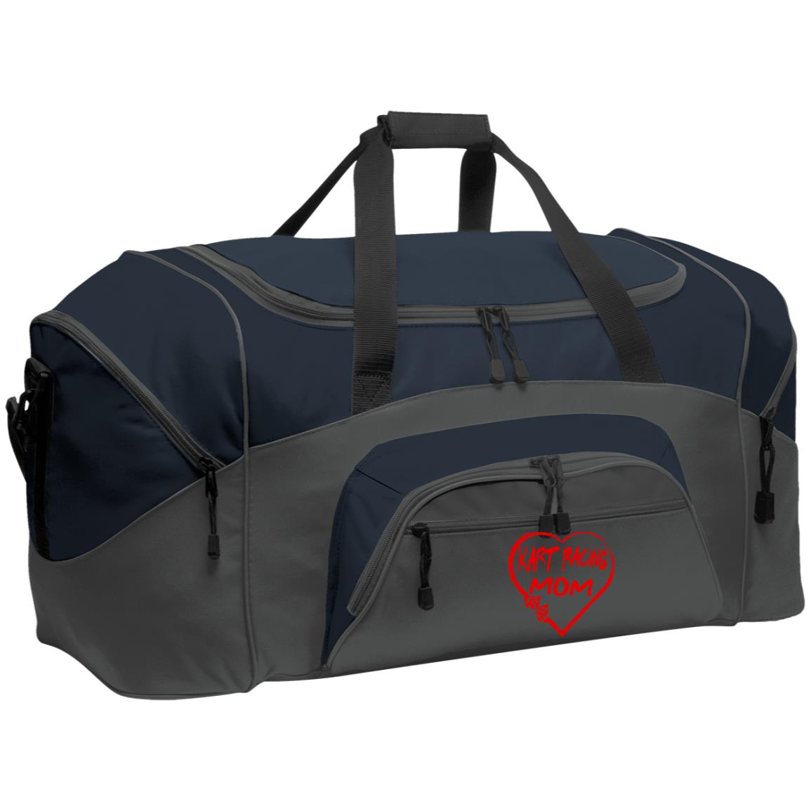 Kart Racing Mom Heart Colorblock Sport Duffel