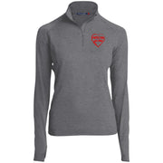 Motocross Girlfriend Heart Ladies' 1/2 Zip Performance Pullover