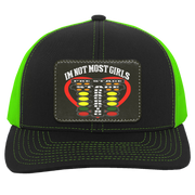I'm Not Most Girls Drag Racing Trucker Snap Back - Patch
