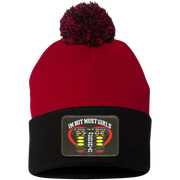 I'm Not Most Girls Drag Racing Pom Pom Knit Cap - Patch