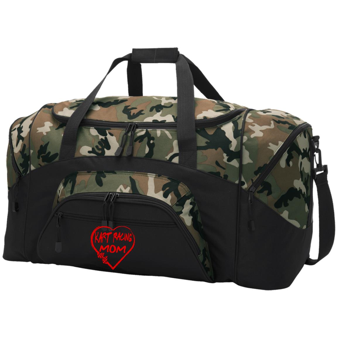 Kart Racing Mom Heart Colorblock Sport Duffel