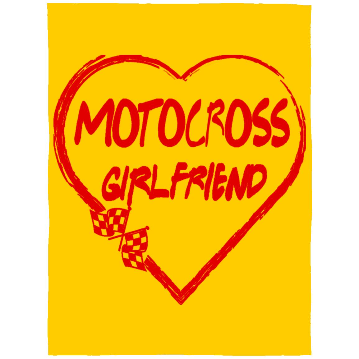 Motocross Girlfriend Heart Arctic Fleece Blanket 60x80