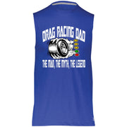 Drag Racing Dad Essential Dri-Power Sleeveless Muscle Tee