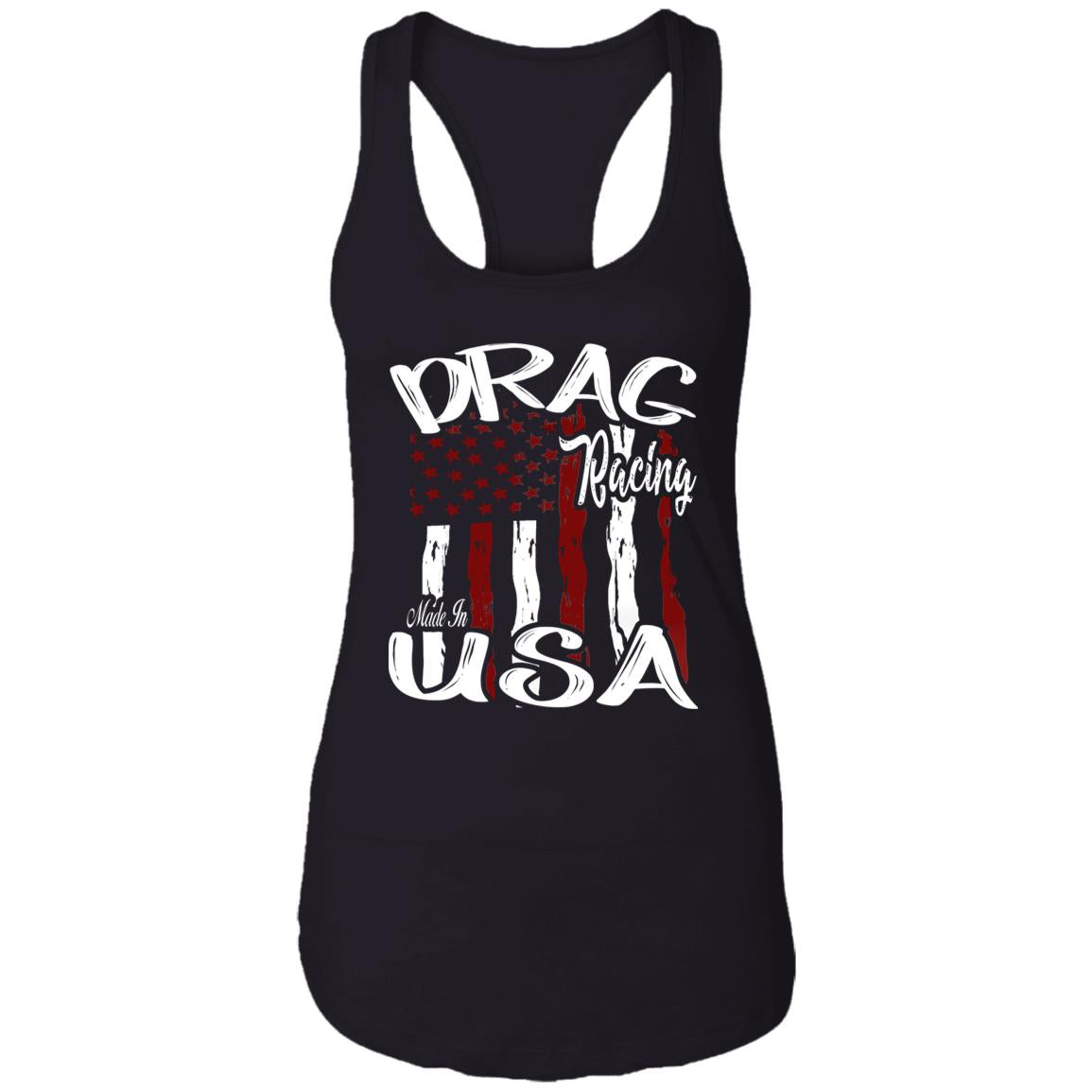 Drag Racing Made In USA Ladies Ideal Racerback Tank