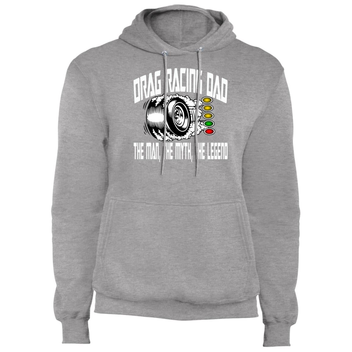 Drag Racing Dad Core Fleece Pullover Hoodie