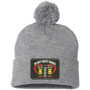 I'm Not Most Moms Drag Racing Pom Pom Knit Cap - Patch