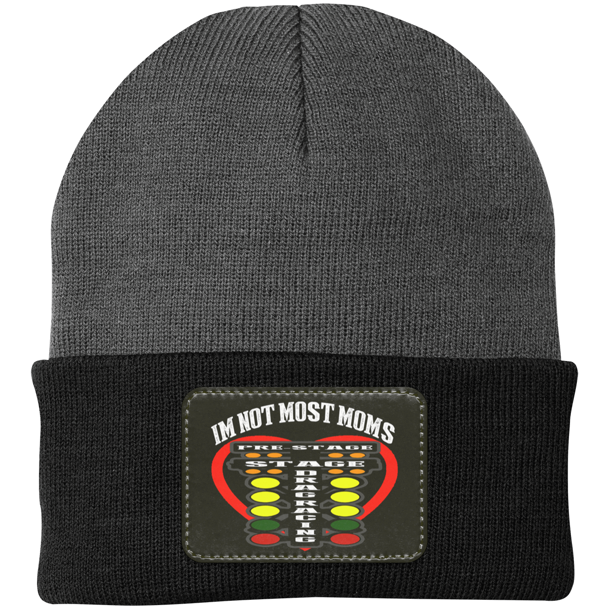 I'm Not Most Moms Drag Racing Knit Cap - Patch