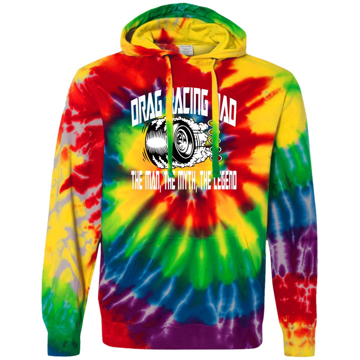Drag Racing Dad Unisex Tie-Dyed Pullover Hoodie