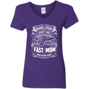 Behind Every Fast Car is a Fast Mom Drag Racing Expert V-Neck T-Shirts