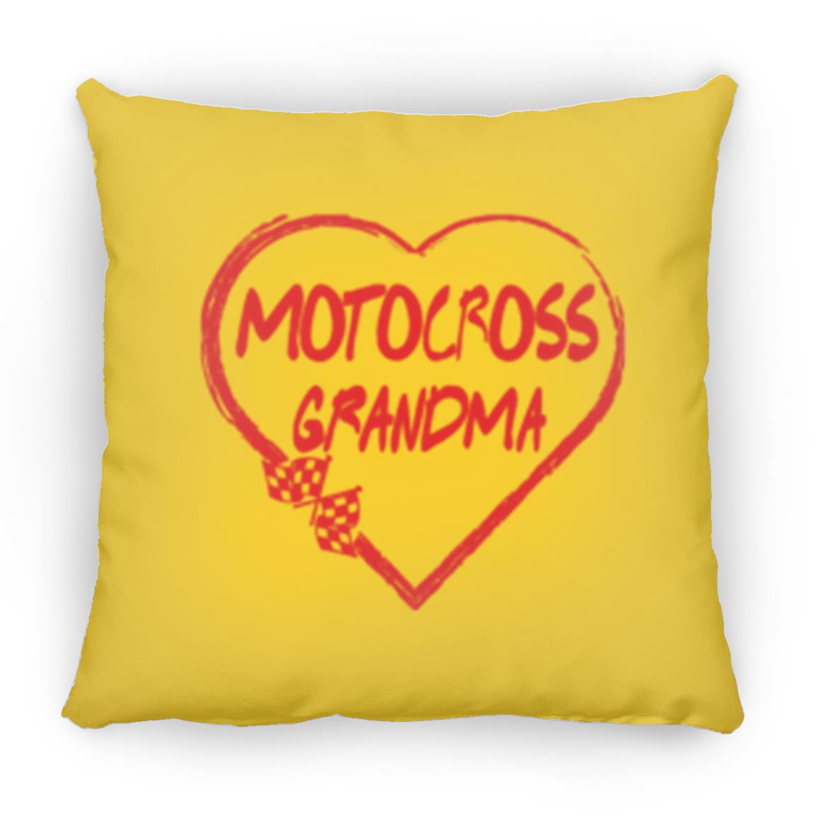 Motocross Grandma Heart Small Square Pillow