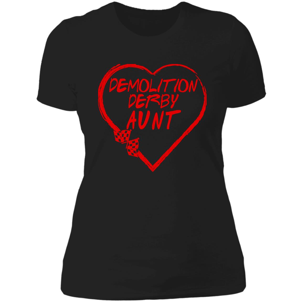 Demolition Derby Aunt Heart Ladies' Boyfriend T-Shirt