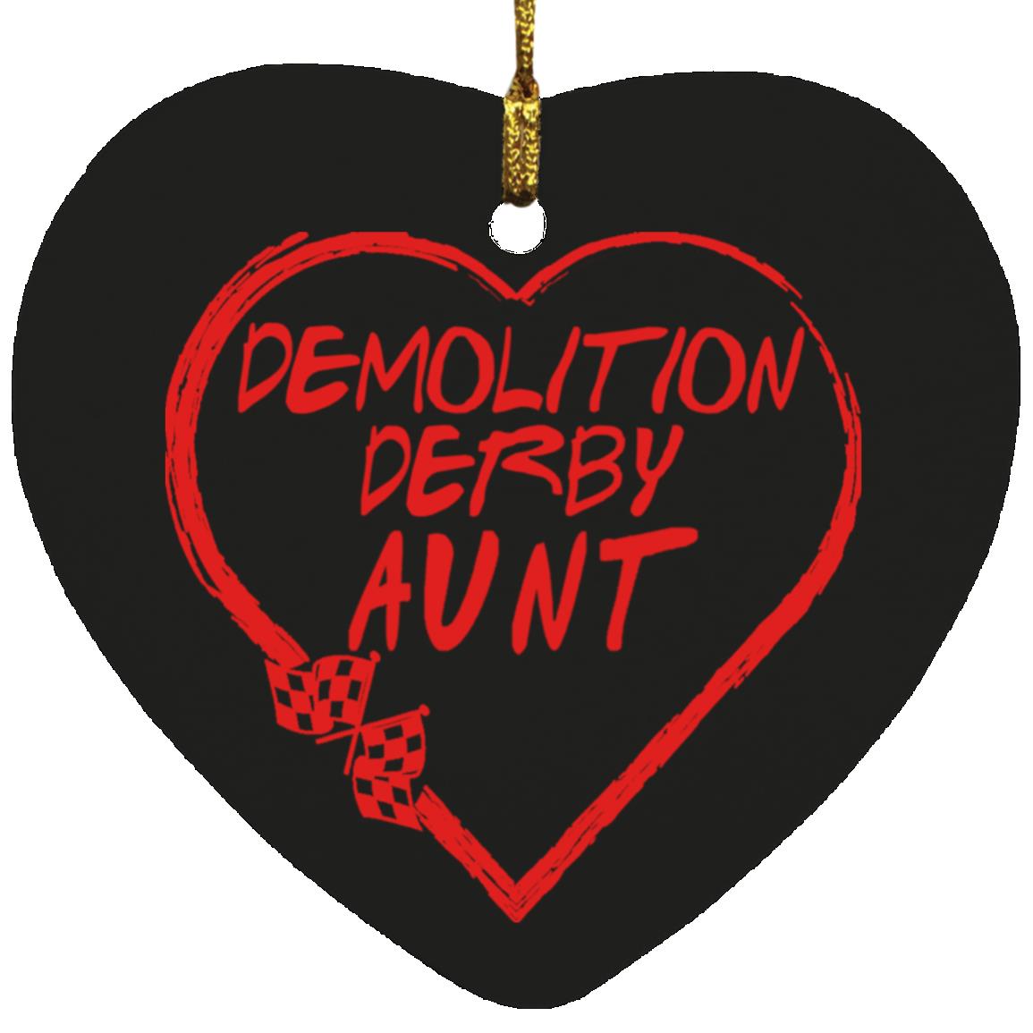 Demolition Derby Aunt Heart Ornament