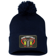 I'm Not Most Girls Drag Racing Pom Pom Knit Cap - Patch