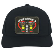 I'm Not Most Girls Drag Racing Trucker Snap Back - Patch