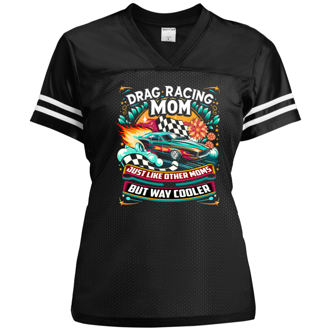 Drag Racing Mom Just Like Other Moms V-Neck t-Shirts