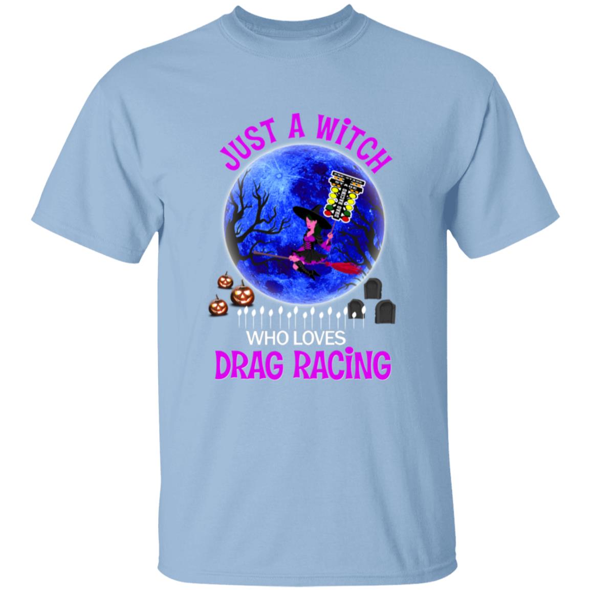 Just A Witch Who Loves Drag Racing Youth 5.3 oz 100% Cotton T-Shirt