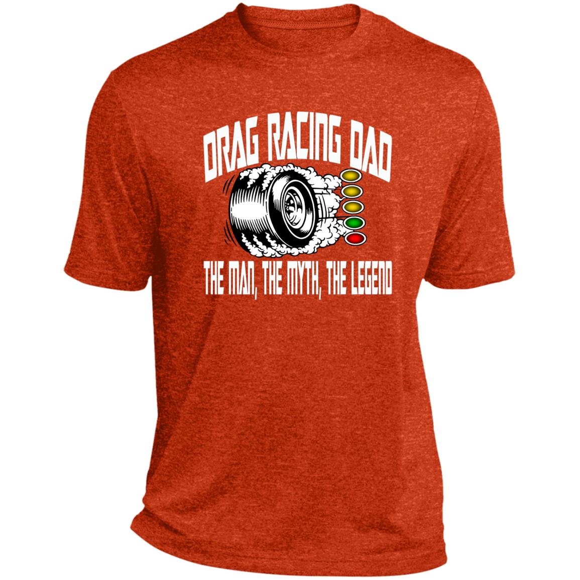 Drag Racing Dad Heather Performance Tee