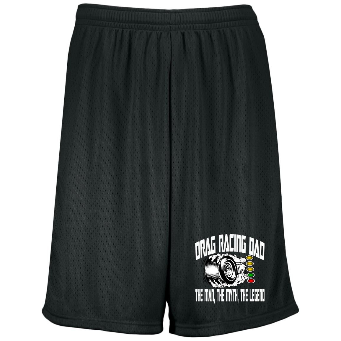 Drag Racing Dad Moisture-Wicking 9 inch Inseam Mesh Shorts