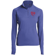 Motocross Girlfriend Heart Ladies' 1/2 Zip Performance Pullover