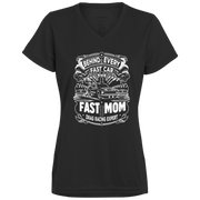 Behind Every Fast Car is a Fast Mom Drag Racing Expert V-Neck T-Shirts