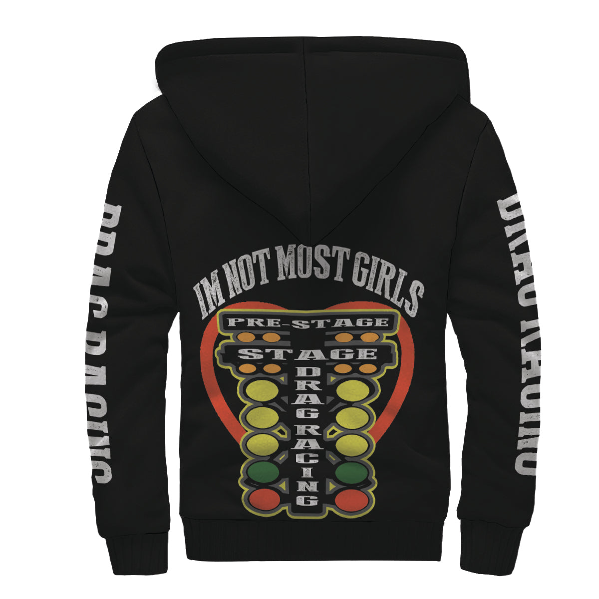 I'm A Drag Racing Girl Hated By Many Loved By Plenty Ladies' Sport-Wick® Full-Zip Hooded Jacket