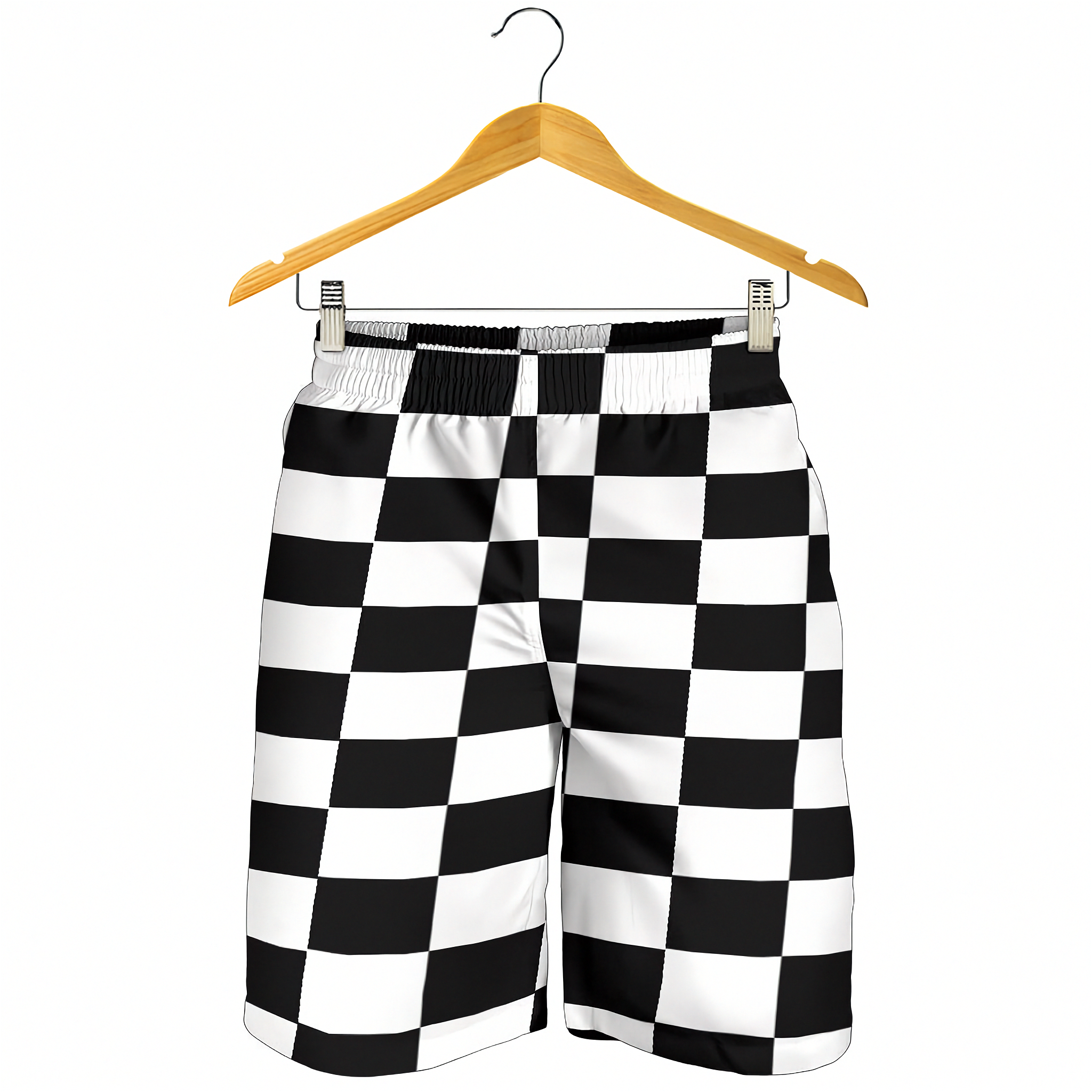 Custom Personalized Racing Checkered Flag Men's Shorts