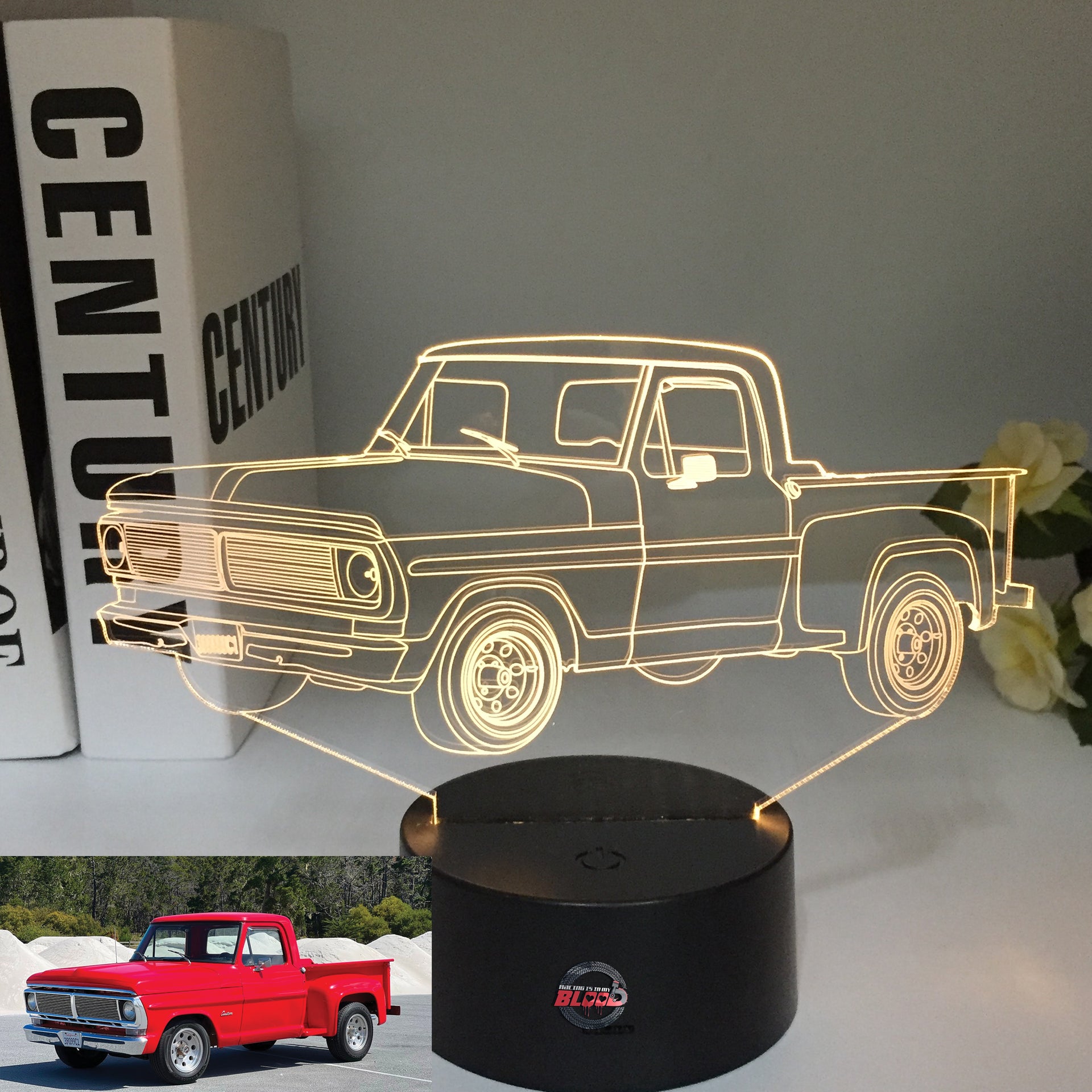 Custom 3D Led Lamp With Your Car Photo Or Truck/Motorcycle/Logo