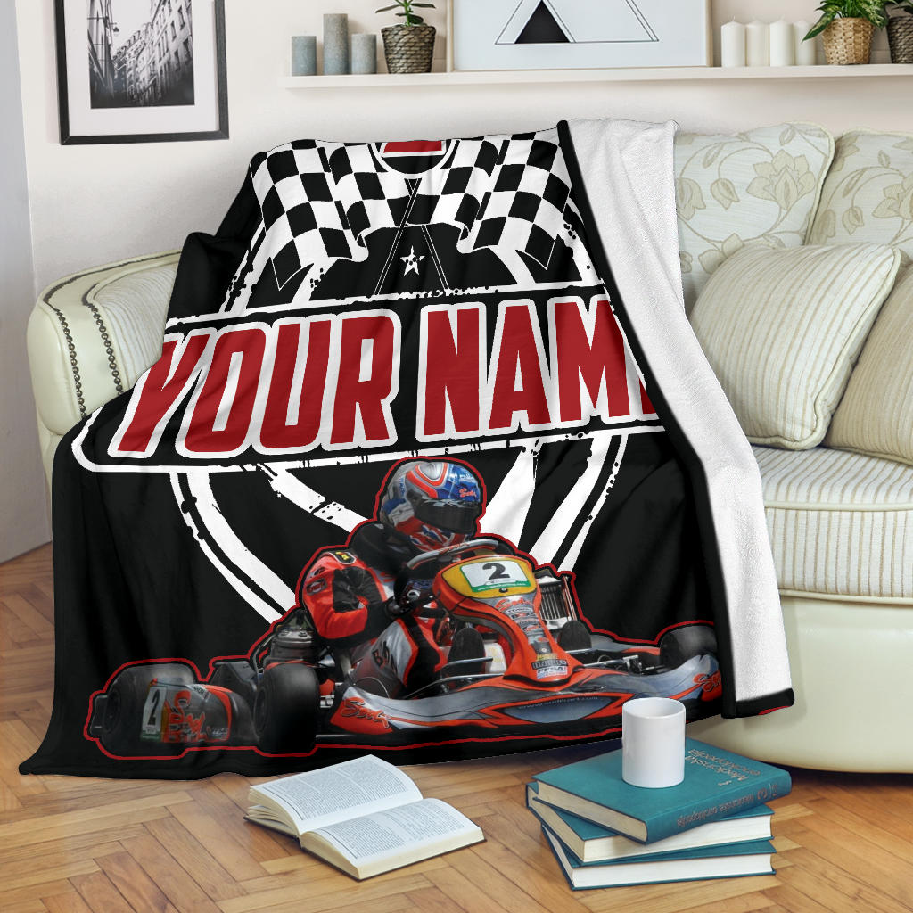 custom Go kart racing blanket