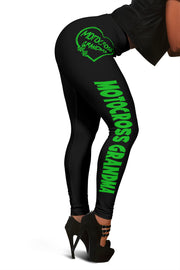 Motocross Grandma Heart Leggings