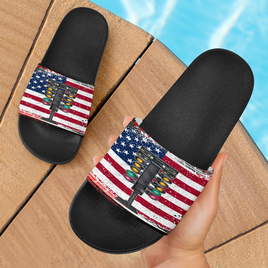 Drag racing USA slide sandals