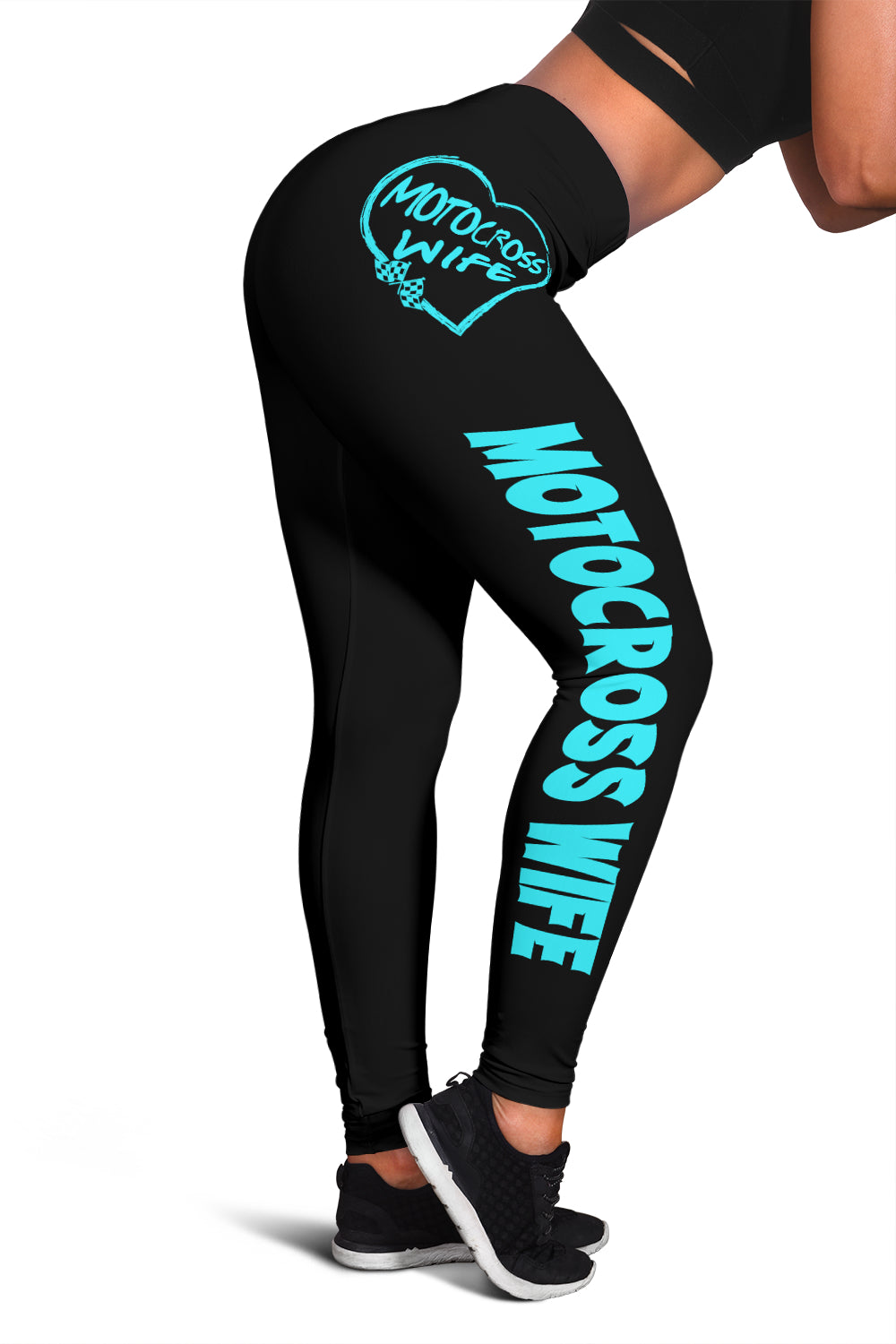 Motocross Wife Heart Leggings