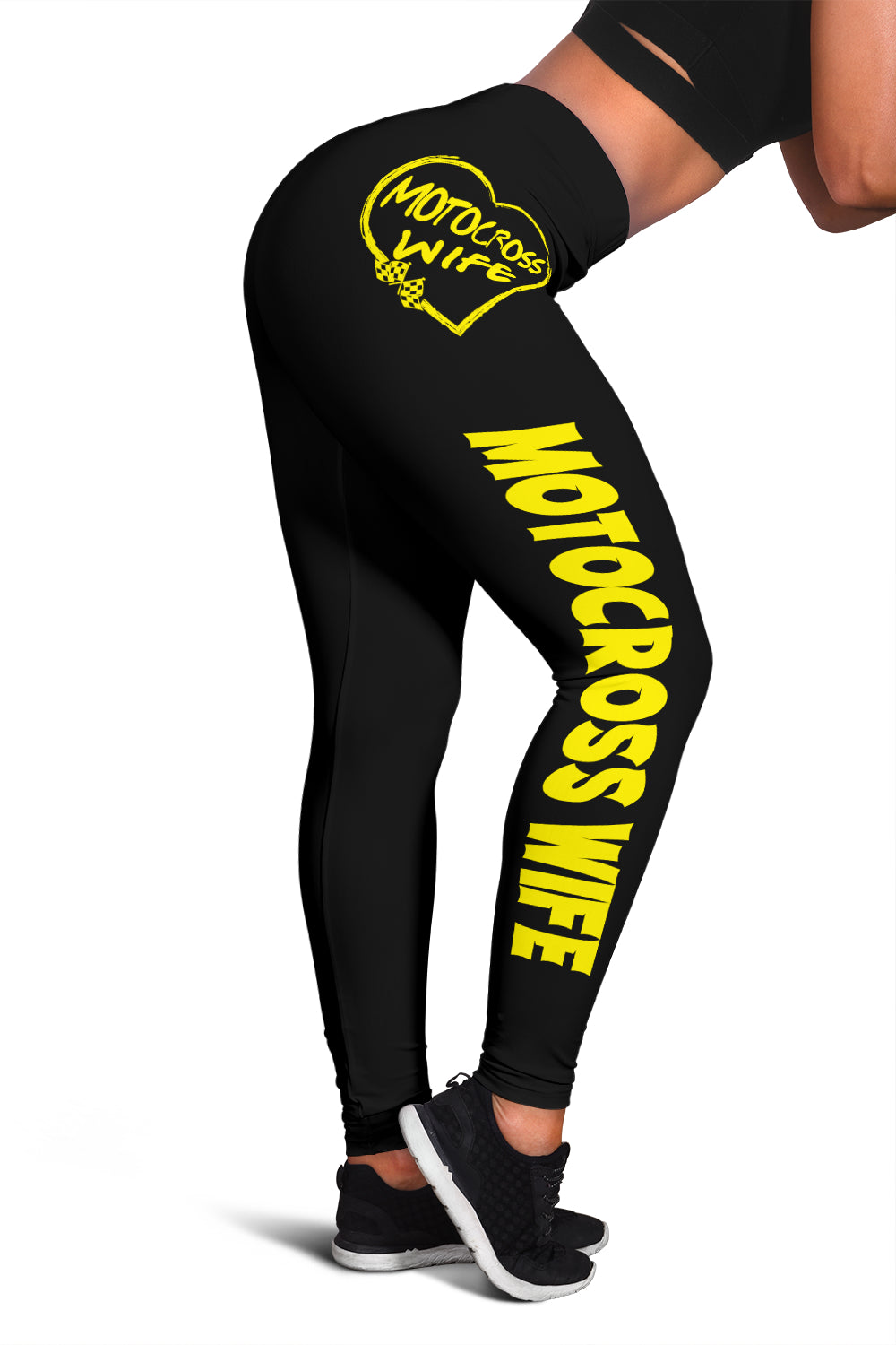 Motocross Wife Heart Leggings