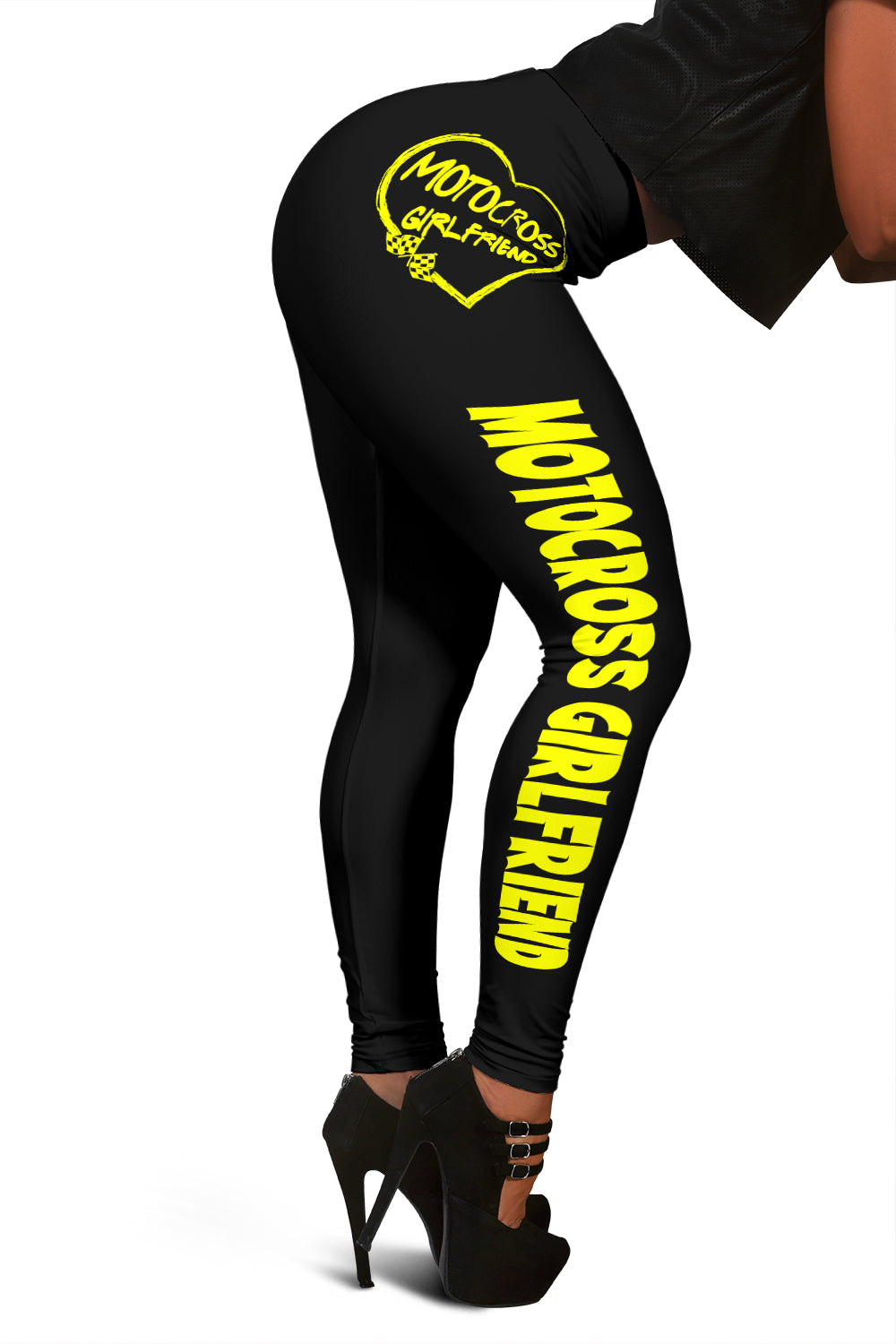 Motocross Girlfriend Heart Leggings