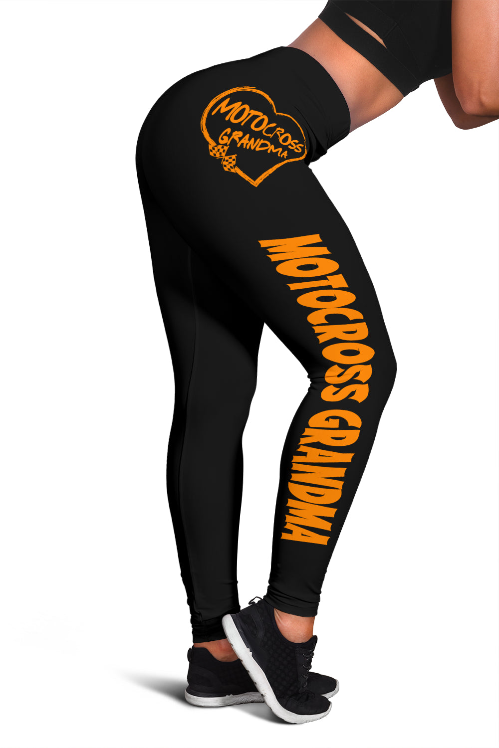 Motocross Grandma Heart Leggings