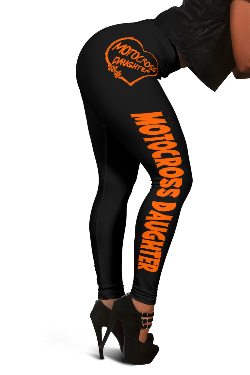 Motocross Daughter Heart Leggings