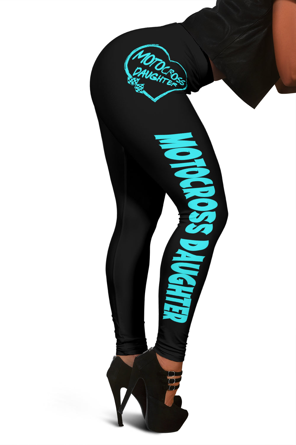 Motocross Daughter Heart Leggings 