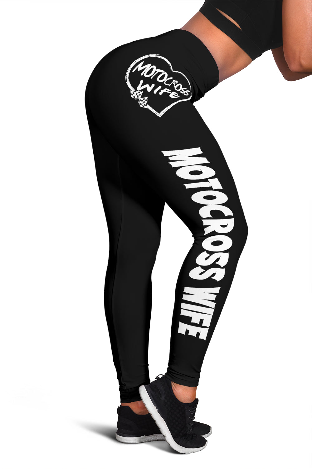 Motocross Wife Heart Leggings