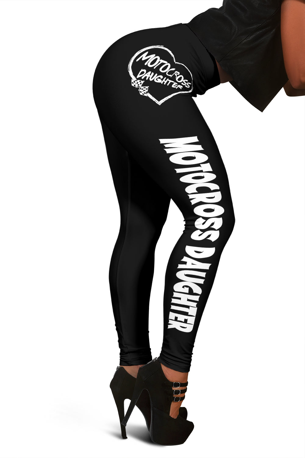 Motocross Daughter Heart Leggings