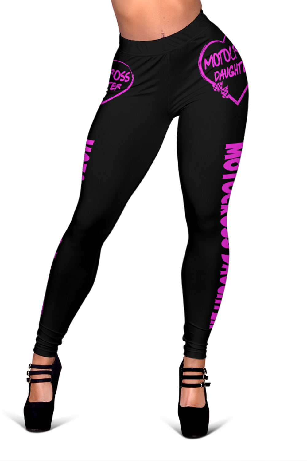 Motocross Daughter Heart Leggings