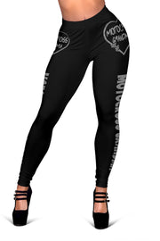 Motocross Grandma Heart Leggings