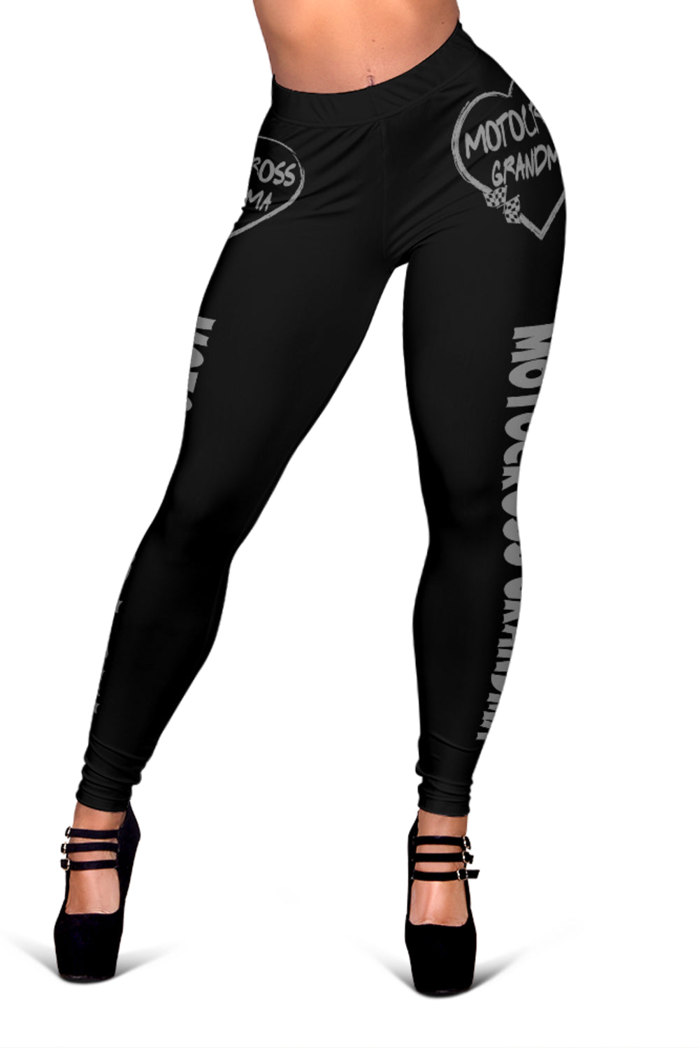 Motocross Grandma Heart Leggings