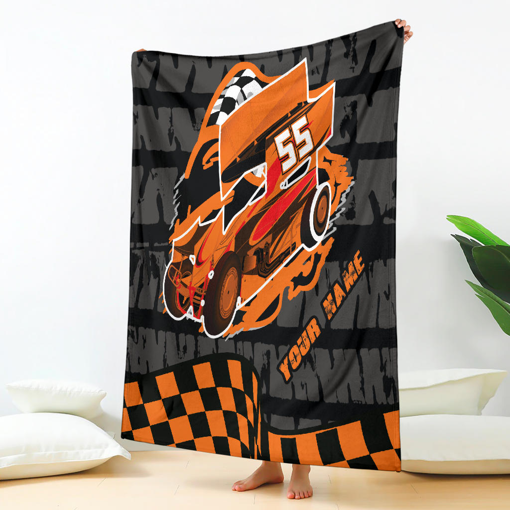 Custom Sprint Car Racing Blanket