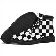 Racing Checkered All-Season Boots