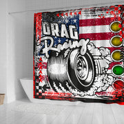 USA Drag Racing Shower Curtain